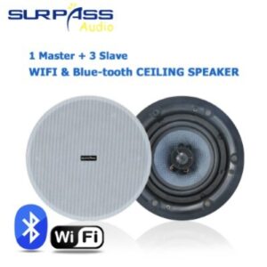 Sound System KIT 💡 سماعات سقف واي فاي وبلوتوث + مضخم صوت رقمي مدمج